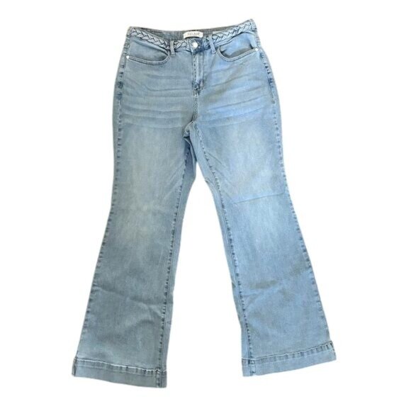 Judy Blue Denim - Judy Blue 16W Wide Leg Fit Denim Jeans Braided Waist